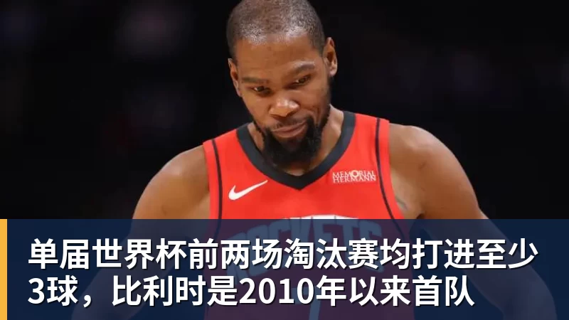 米兰体育在线登录官网单届世界杯前两场淘汰赛均打进至少3球，比利时是2010年以来首队